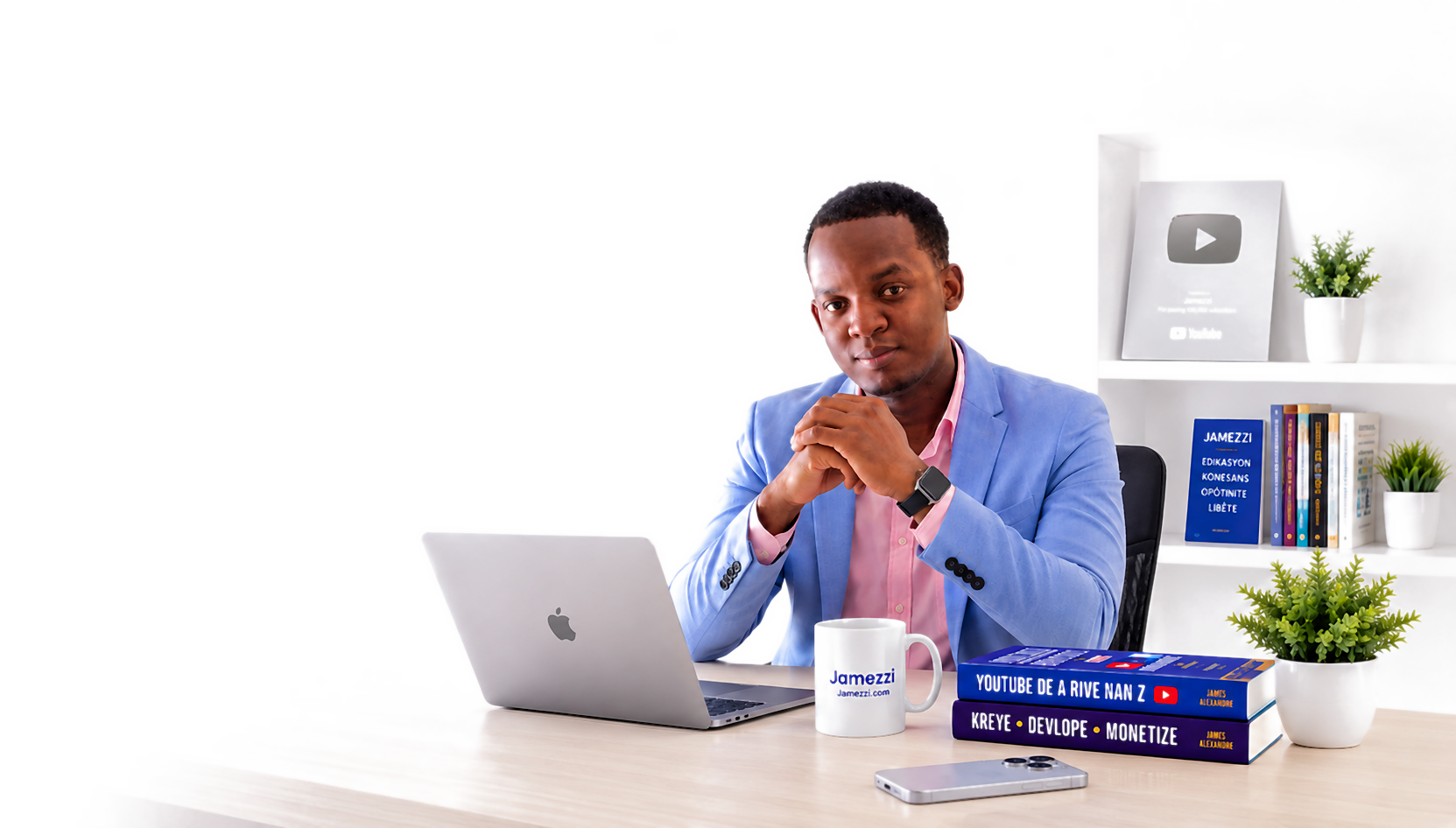 James Alexandre at his desk