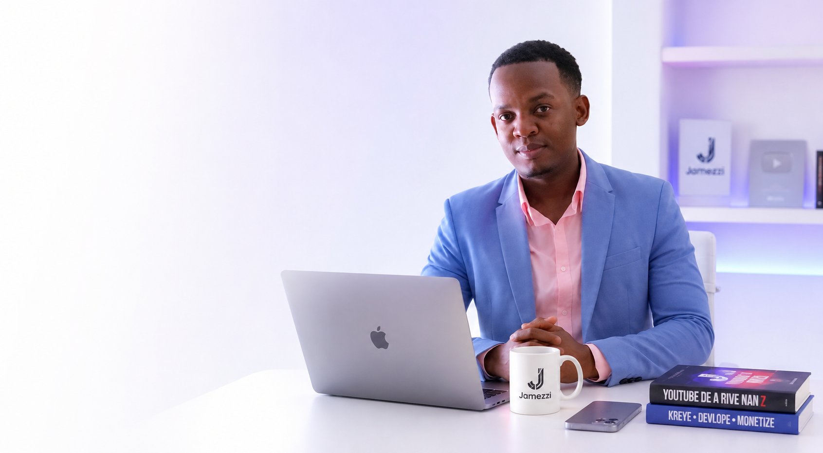 James Alexandre at his desk